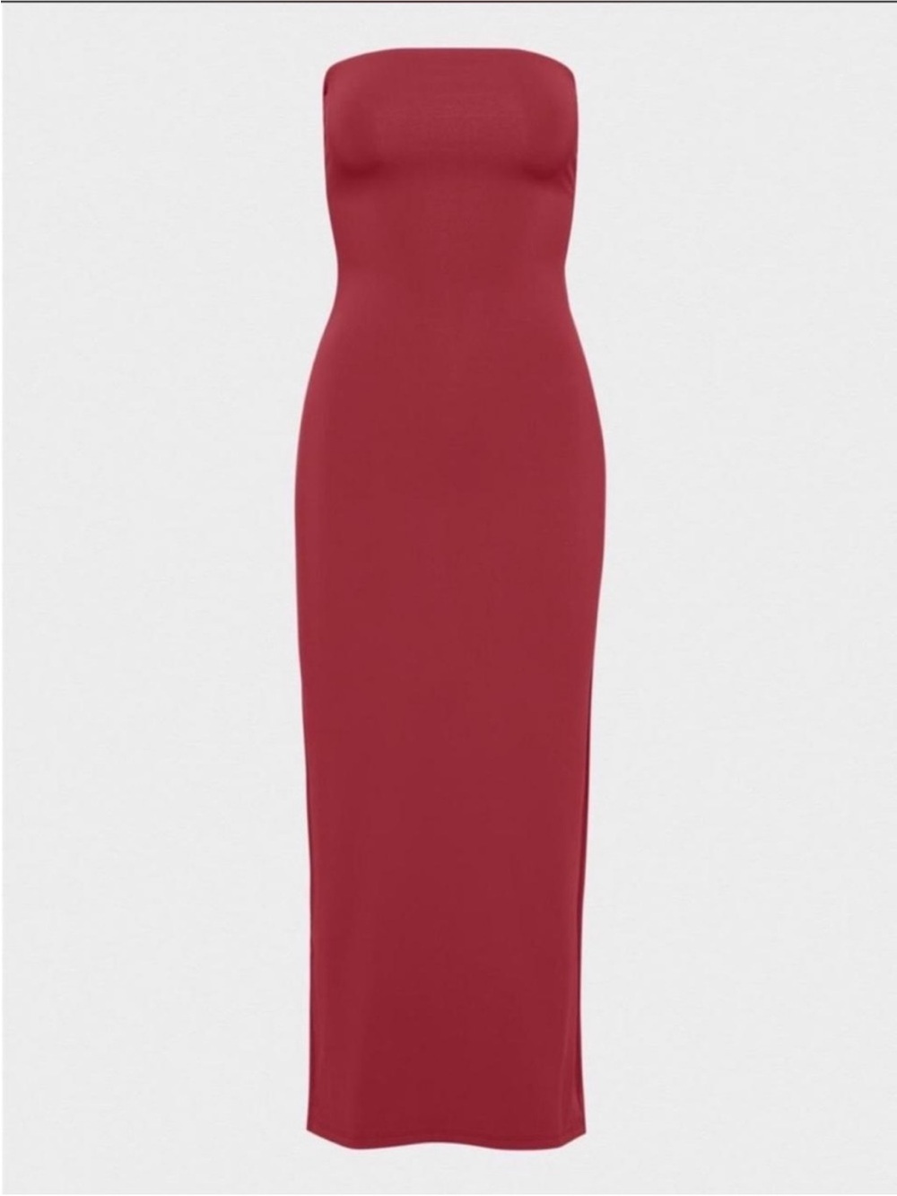 NWOT, Aritzia Strapless Red Original Contour Enrapture Midi Dress - Picture 2 of 6